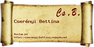 Cserényi Bettina névjegykártya